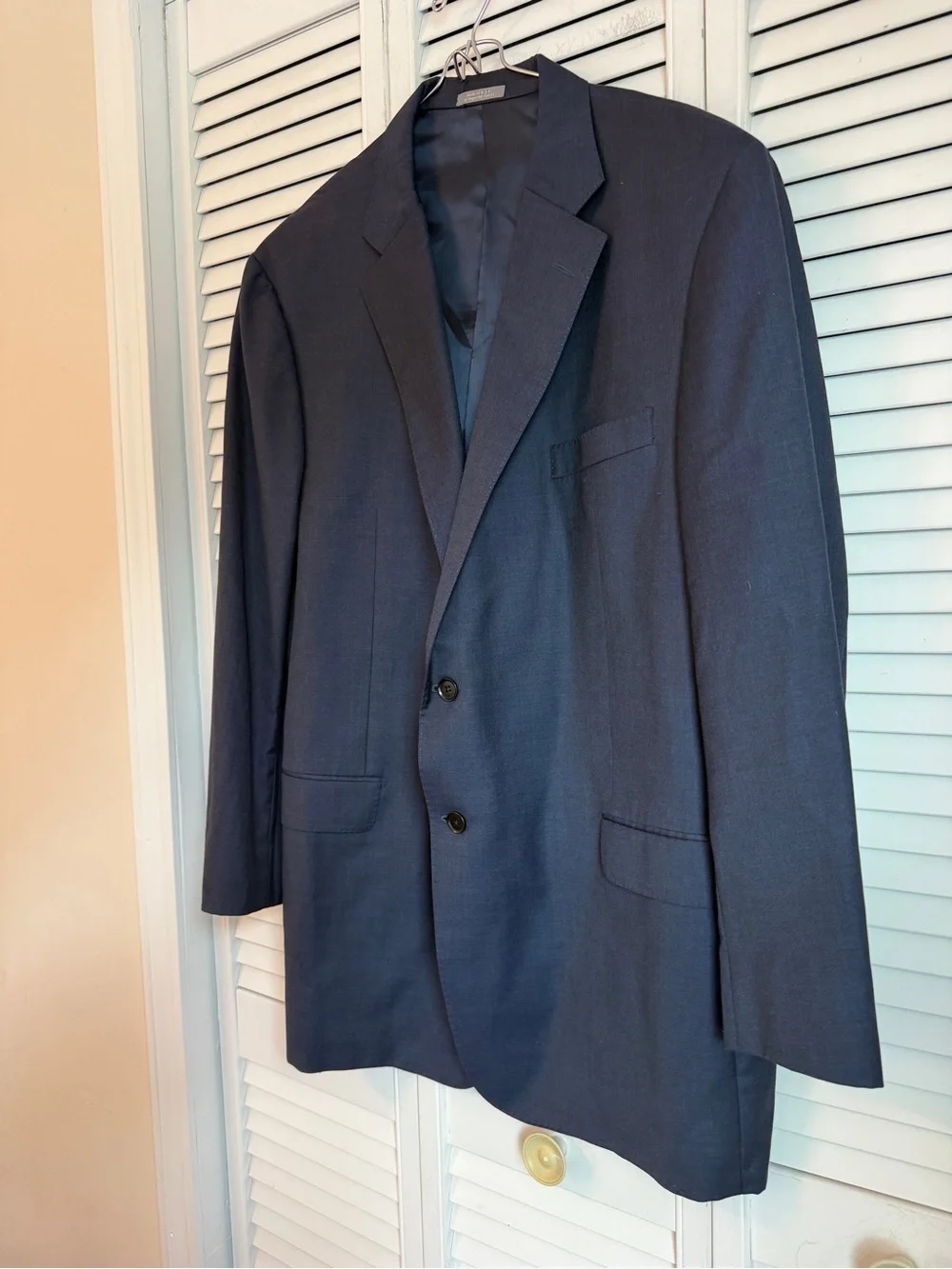 Daniel Cremieux Loro Piana Navy Blue Super 170's Wool Blazer Jacket 48L Linen